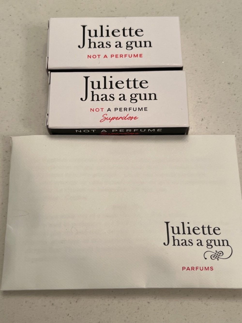 Juliette has a gun Not A Perfume regular and Superdose New! 1.5 ml GWP